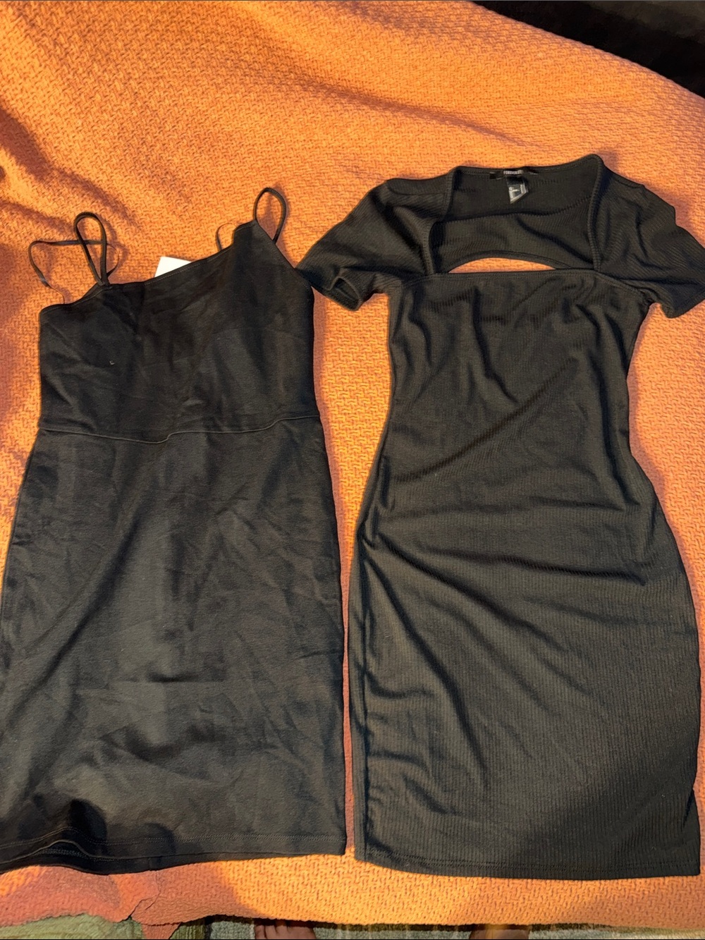 Forever 21 Black Mini Dresses — Spaghetti Strap & Cutout Styles
